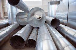 A front view of the duct work